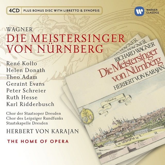 『ニュルンベルクのマイスタージンガー』全曲　ヘルベルト・フォン・カラヤン＆シュターツカペレ・ドレスデン、テオ・アダム、ルネ・コロ、他（1970　ステレオ）（4CD）