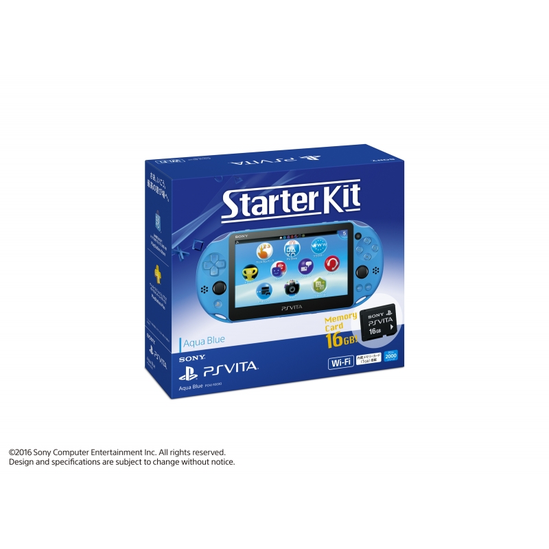 【完品・液晶美品】PS Vita Starter Kit アクア・ブルー 本体