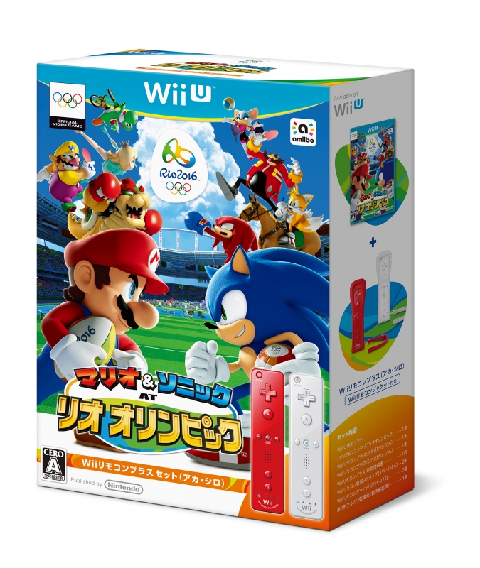 マリオ ソニック AT リオオリンピック Wiiリモコンプラスセット（アカ・シロ） Game Soft (Wii U) HMV&BOOKS  online WUPRABJJ