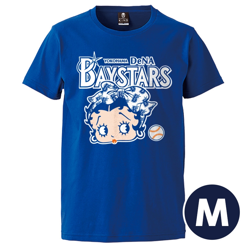 Tシャツ【M：青】/ BETTY BOOP×横浜DeNAベイスターズ : 横浜DeNA