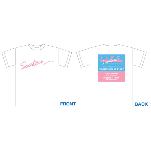 2016 'LIKE SEVENTEEN ‐ Shining Diamond' in Japan CONCERT official Goods  T-Shirt White / M