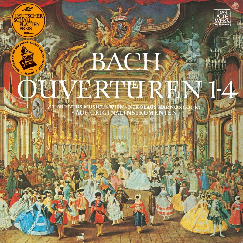 【美品/84年西独蒸着盤/シール帯付】J.S.Bach 管弦楽組曲 第1番 第2番 Overtures Suites/ アーノンクール N.Harnoncourt TELDEC K38Y71