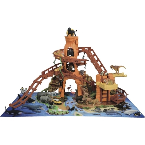 アニア マウンテンアイランド ジェットコースター ほぼ完品 ＋恐竜大量おまけ付 Mountain Island Ania Powerful roller coaster!Dinsoaur Black