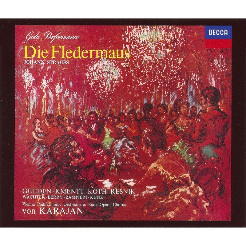 『こうもり』全曲　ヘルベルト・フォン・カラヤン＆ウィーン・フィル、ヒルデ・ギューデン、ヴァルデマール・クメント、他（1960　ステレオ）（2CD）