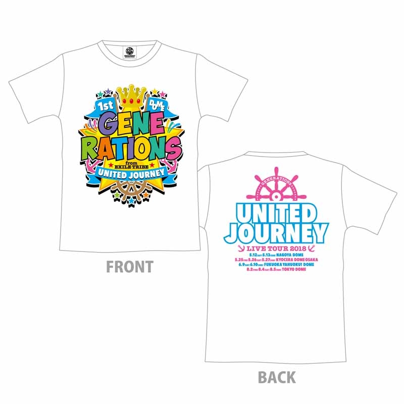 GENERATIONS 1st DOME TOUR Tシャツ WHITE S UNITED JOURNEY