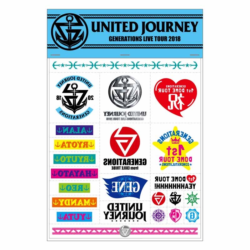 タトゥーシール United Journey Generations 1st Dome Tour Generations From Exile Tribe Hmv Books Online Lp1803