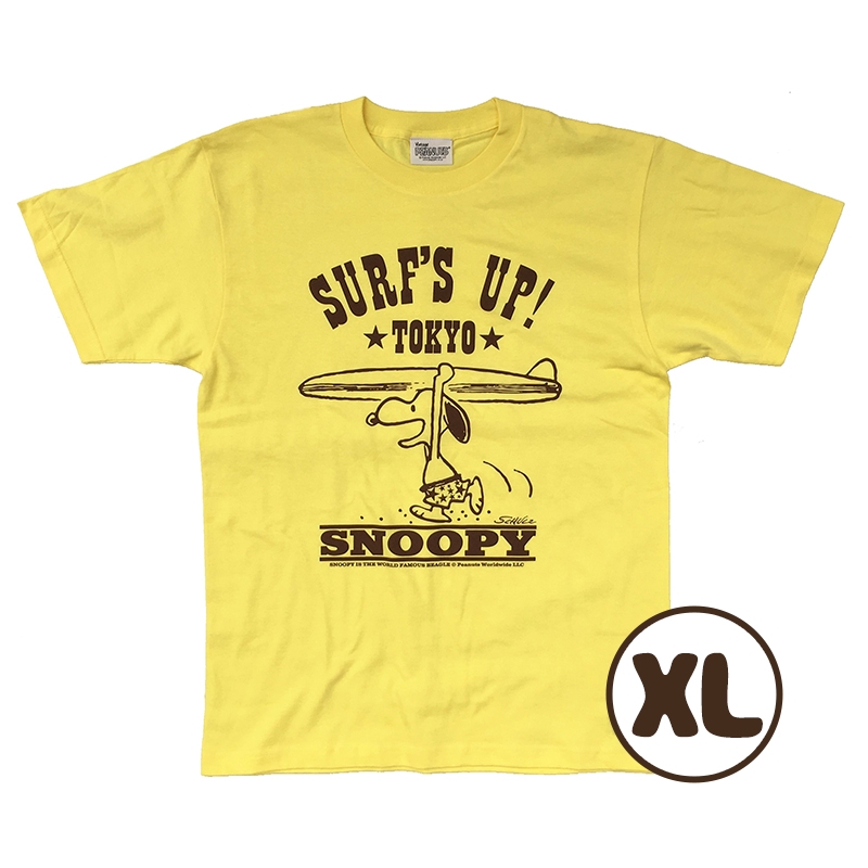 Snoopy Tシャツ イエロー Xl Peanuts Surf S Up Tokyo 原宿buddy スヌーピー Hmv Books Online Airdre009