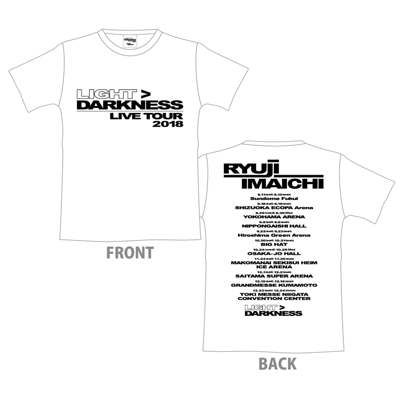LIGHT>DARKNESS ツアーTシャツ[M] / WHITE : RYUJI IMAICHI (今市隆二 ...