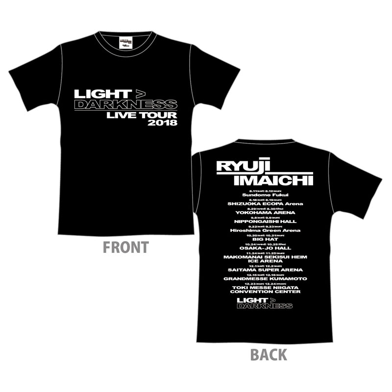 LIGHT>DARKNESS ツアーTシャツ[L] / BLACK : RYUJI IMAICHI (今市隆二 