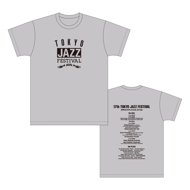 TシャツA（グレー） XLサイズ / 東京JAZZ 2018 : 東京JAZZ2018