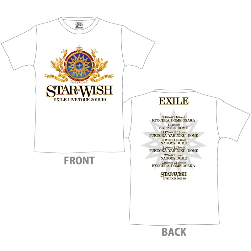 ツアーTシャツWHITE Mサイズ STAR OF WISH : EXILE | HMV&BOOKS online - LP105036