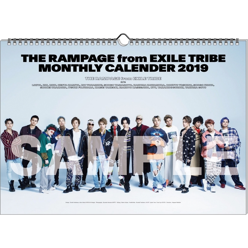 THE RAMPAGE from EXILE TRIBE 壁掛けカレンダー【2019年1月始まり