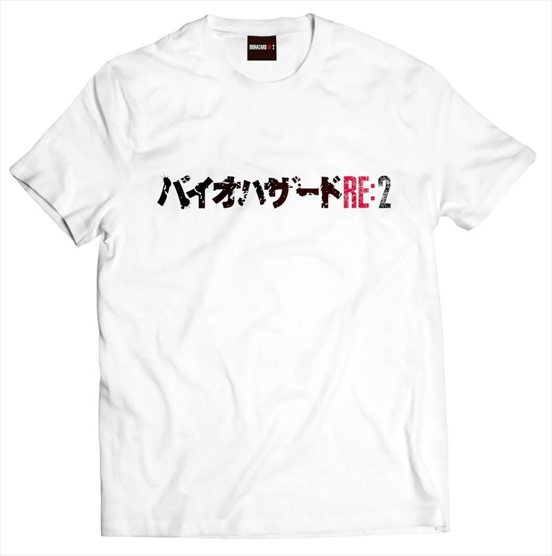 Tシャツ (カタカナタイトル/白)Mサイズ / バイオハザード RE:2