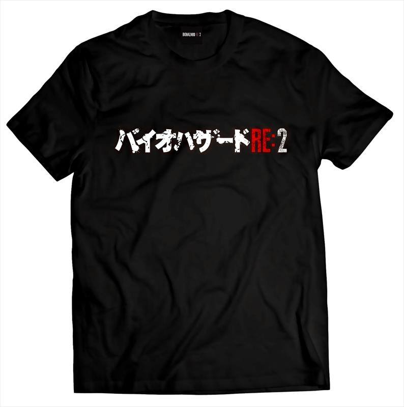 Tシャツ (カタカナタイトル/黒)Lサイズ / バイオハザード RE:2