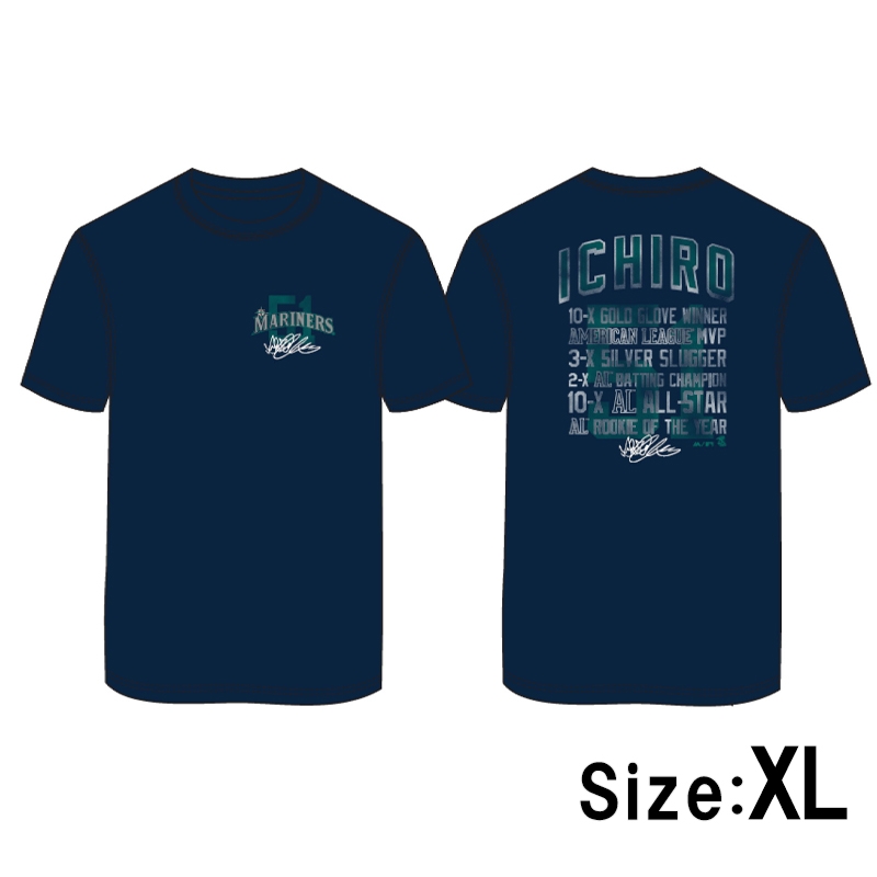 超人気 イチロー引退記念Tシャツ(ICHIRO STATS)XLサイズ : イチロー 記念グッズ