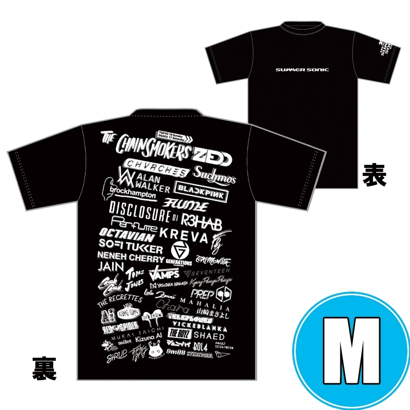 SUMMER SONIC 2024 アーティストロゴコラージュTシャツ黒 1DAY限定 アーティストロゴコラージュTシャツ [TOKYO 8.18