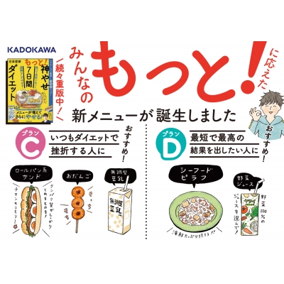 もっと!神やせ7日間ダイエット 食べて食欲リセット、運動なしでやせる! : 石本哲郎 | HMV&BOOKS online -  9784046056030