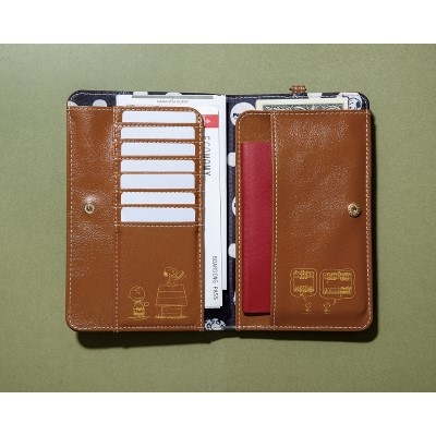 SNOOPY LONG WALLET BOOK スマートお財布ショルダーバッグ : ブランド