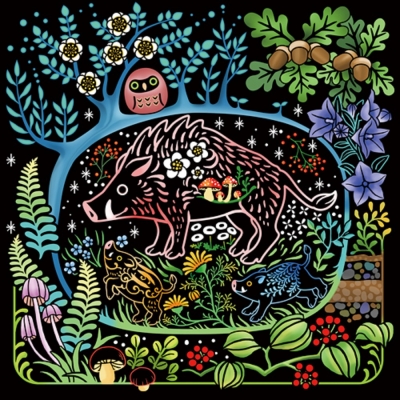 【リカさん】スクラッチアート　12冊まとめ売り 心がやすらぐスクラッチアート 花と動物たちのファンタジー