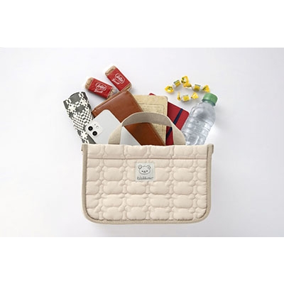 リラックマ ふわふわキルティングバッグBOOK BEIGE ver.【ローソン 