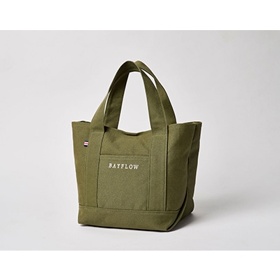 BAYFLOW 収納5ポケット LOGO TOTE BAG BOOK KHAKI【ローソン・HMV限定