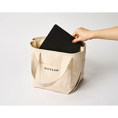 BAYFLOW 収納5ポケット LOGO TOTE BAG BOOK IVORY【ローソン・HMV限定