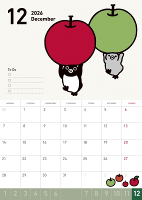 Suica's Penguin壁かけカレンダー 2026 : オレンジページ編集部