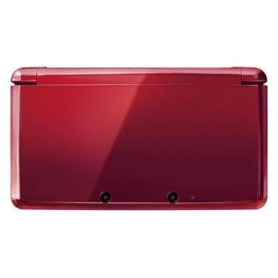 ニンテンドー3DS本体 　フレアレッド　SDカード2GB付き