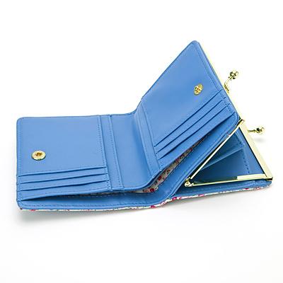 キティ　vivitix　バッグ　財布　がま口　デニム　ローズ　刺繍　レトロ キティ vivitix バッグ 財布 がま口 デニム ローズ 刺繍 レトロ