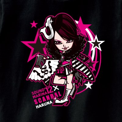 SOUND MARINA '12×SCANDAL コラボTシャツ（HARUNA）【S】 : SCANDAL