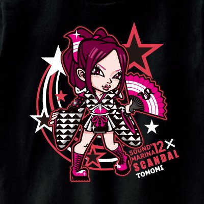 SOUND MARINA '12×SCANDAL コラボTシャツ（TOMOMI）【S】 : SCANDAL
