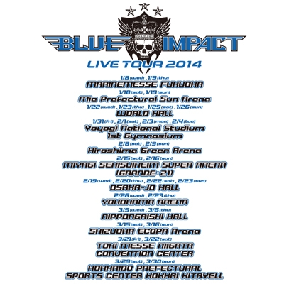 ツア－Tシャツ【S】ホワイト/LIVE TOUR 2014 BLUE IMPACT : 三代目 J