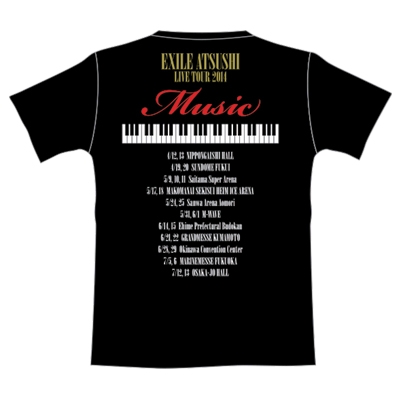 EXILE ATSUSHI ツアーTシャツ ブラックM : EXILE ATSUSHI | HMV&BOOKS 