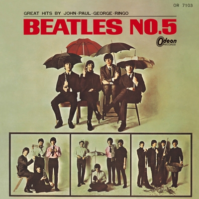 Beatles No.5 日本盤50周年記念Ｔシャツ Navy 【M】 : The Beatles