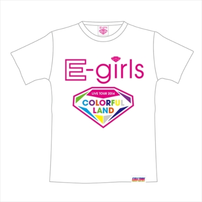 ツアーTシャツ 【M】 ホワイト/ E-girls LIVE TOUR 2014 