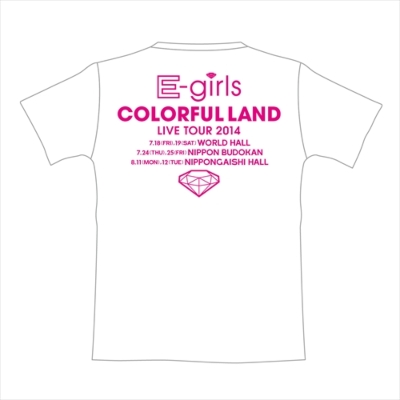 ツアーTシャツ 【M】 ホワイト/ E-girls LIVE TOUR 2014 