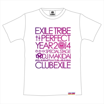 CLUB EXILE Tシャツ【S】ホワイト/ EXILE TRIBE PERFECT YEAR 2014 