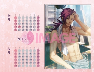薄桜鬼　卓上　カレンダー　5個 薄桜鬼カレンダー 卓上型 A5変 卓上タイプ 2015年カレンダー : 一二三