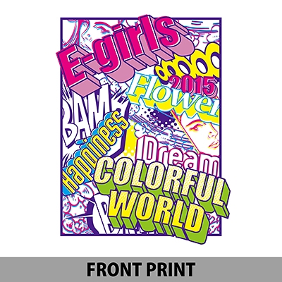 Tシャツ E-girls【M】/ E-girls LIVE TOUR 2015 COLORFUL WORLD : E