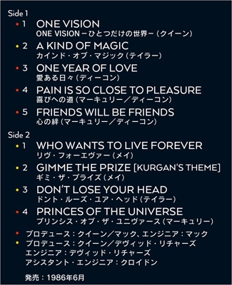 隔週刊クイーン Lpレコード コレクション 180g重量盤 6号 カインド オブ マジック A Kind Of Magic 隔週刊クイーン Lpレコード コレクション Hmv Books Online