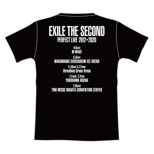 EXILE THE SECOND PERFECT LIVE ツアーTシャツ(BLACK/L) : EXILE