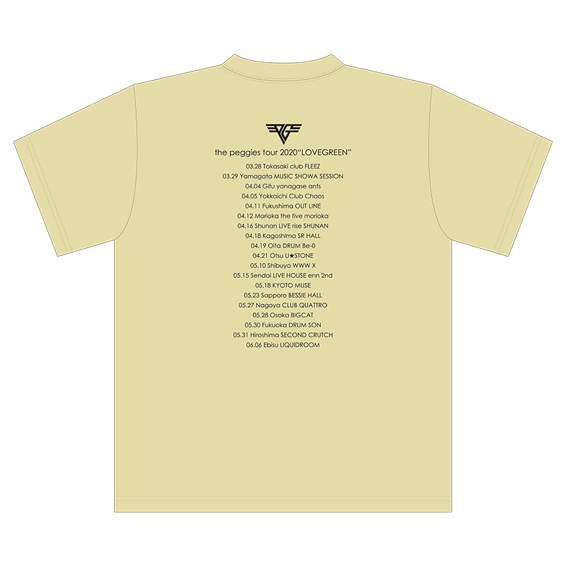 the peggies ”Here again.” Tシャツ ベージュ(XL) : the peggies