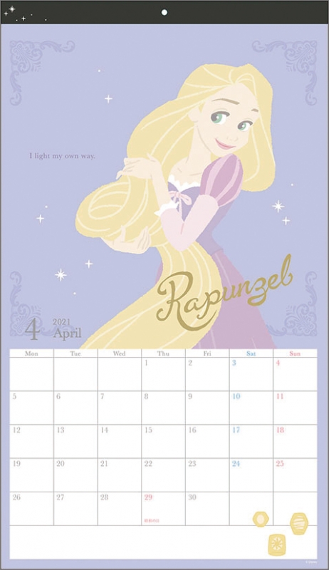2021春大特価セール！ 55 カレンダー 2019年 暦 ディズニー プリンセス Princess