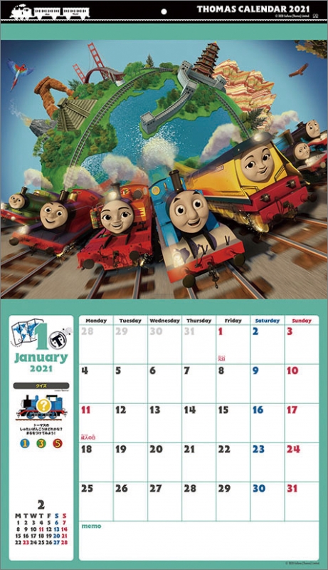 きかんしゃトーマス / 2021年カレンダー : Thomas and Friends