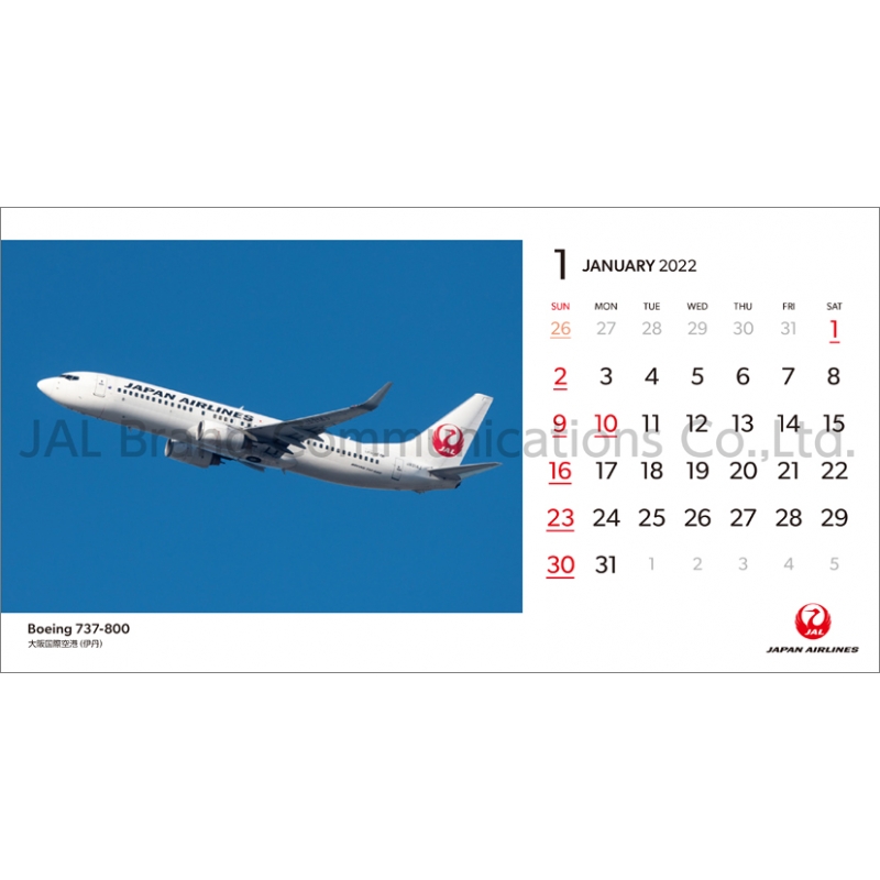 JAL「FLEET」（卓上判） / 2022年カレンダー : 2022年カレンダー