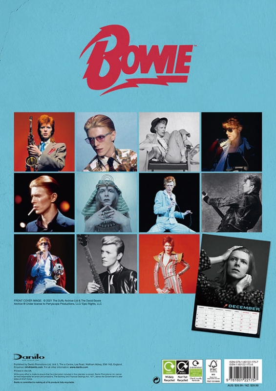 デヴィッド・ボウイ(輸入版)/ 2022年カレンダー : David Bowie 