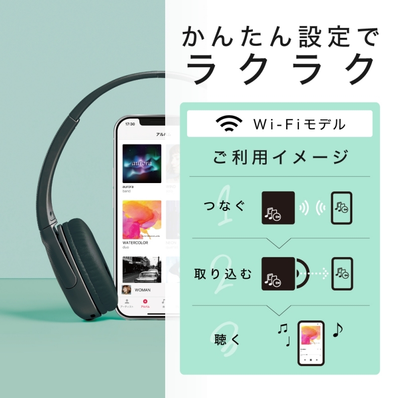 スマートフォン用CDレコーダー ラクレコ Wi-Fiモデル（ホワイト）［RR 