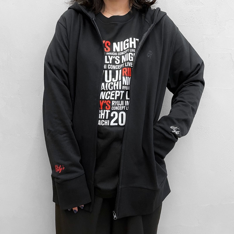 RILY'S NIGHT ライトジップパーカー/BLACK/L : RYUJI IMAICHI (今市 RILY'S NIGHT ライトジップパーカー/BLACK/L : RYUJI IMAICHI (今市
