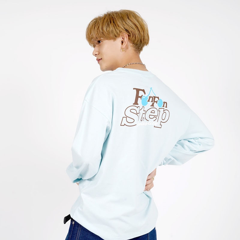 FAN FAN STEP ロングスリーブTシャツ/MINT BLUE/L : FANTASTICS from