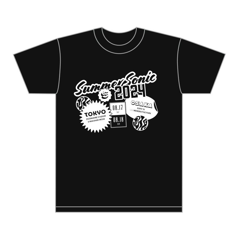 ステッカーTシャツ［ブラック］S : SUMMER SONIC | HMV&BOOKS online